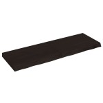 vidaXL Blat de baie, maro închis, 120x40x(2-6) cm, lemn masiv tratat