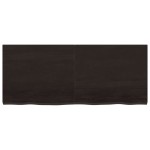 vidaXL Blat de baie, maro închis, 120x50x(2-4) cm, lemn masiv tratat