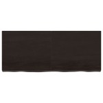 vidaXL Blat de baie, maro închis, 120x50x(2-6) cm, lemn masiv tratat vidaXL Blat de baie, maro închis, 120x50x(2-6) cm, lemn masiv tratat