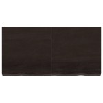 vidaXL Blat de baie, maro închis, 120x60x(2-6) cm, lemn masiv tratat vidaXL Blat de baie, maro închis, 120x60x(2-6) cm, lemn masiv tratat