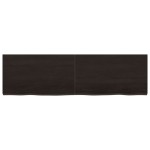 vidaXL Blat de baie, maro închis, 140x40x(2-4) cm, lemn masiv tratat