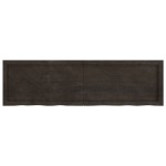 vidaXL Blat de baie, maro închis, 140x40x(2-4) cm, lemn masiv tratat