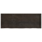 vidaXL Blat de baie, maro închis, 140x50x(2-6) cm, lemn masiv tratat vidaXL Blat de baie, maro închis, 140x50x(2-6) cm, lemn masiv tratat