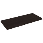vidaXL Blat de baie, maro închis, 140x60x(2-6) cm, lemn masiv tratat vidaXL Blat de baie, maro închis, 140x60x(2-6) cm, lemn masiv tratat