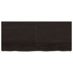 vidaXL Blat de baie, maro închis, 140x60x(2-6) cm, lemn masiv tratat vidaXL Blat de baie, maro închis, 140x60x(2-6) cm, lemn masiv tratat