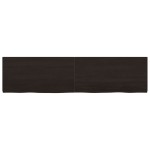 vidaXL Blat de baie, maro închis, 160x40x(2-4) cm, lemn masiv tratat vidaXL Blat de baie, maro închis, 160x40x(2-4) cm, lemn masiv tratat