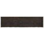 vidaXL Blat de baie, maro închis, 160x40x(2-4) cm, lemn masiv tratat vidaXL Blat de baie, maro închis, 160x40x(2-4) cm, lemn masiv tratat