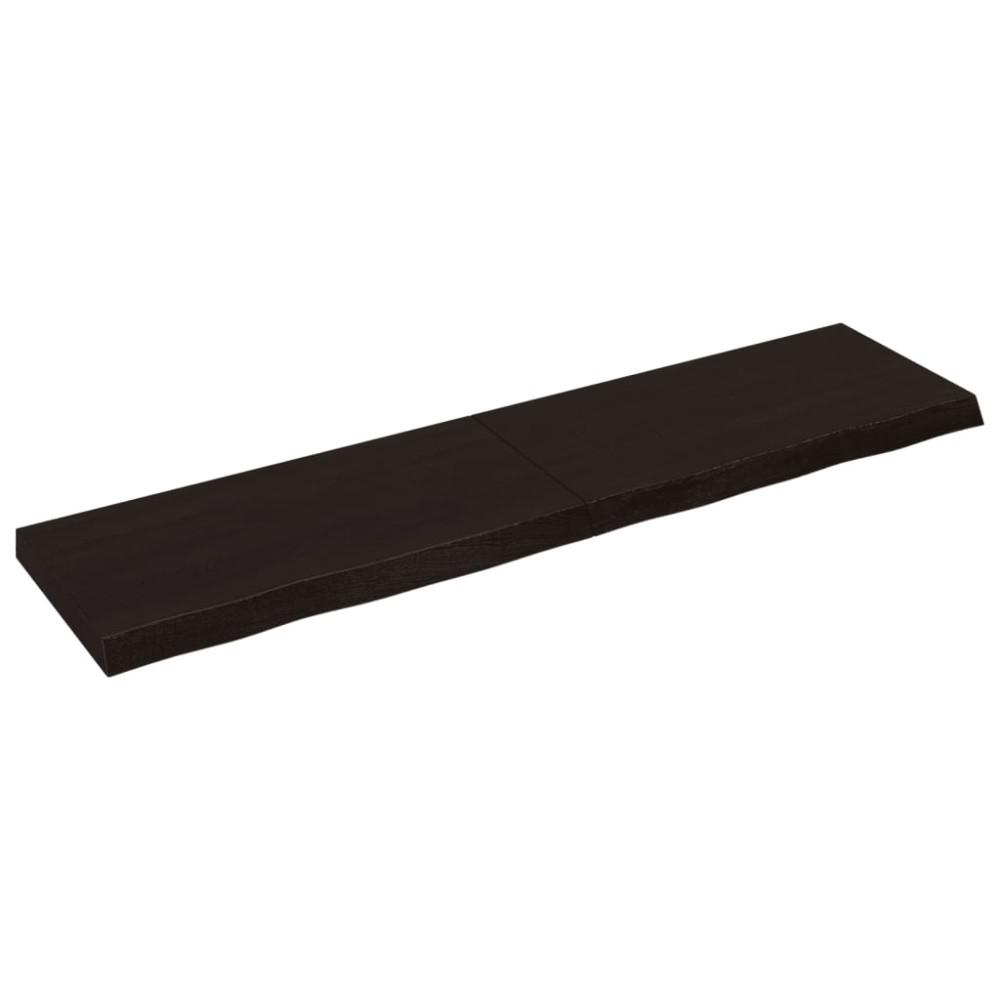 vidaXL Blat de baie, maro închis, 160x40x(2-6) cm, lemn masiv tratat