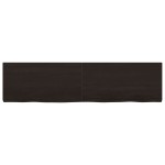 vidaXL Blat de baie, maro închis, 160x40x(2-6) cm, lemn masiv tratat vidaXL Blat de baie, maro închis, 160x40x(2-6) cm, lemn masiv tratat