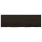 vidaXL Blat de baie, maro închis, 160x50x(2-4) cm, lemn masiv tratat vidaXL Blat de baie, maro închis, 160x50x(2-4) cm, lemn masiv tratat