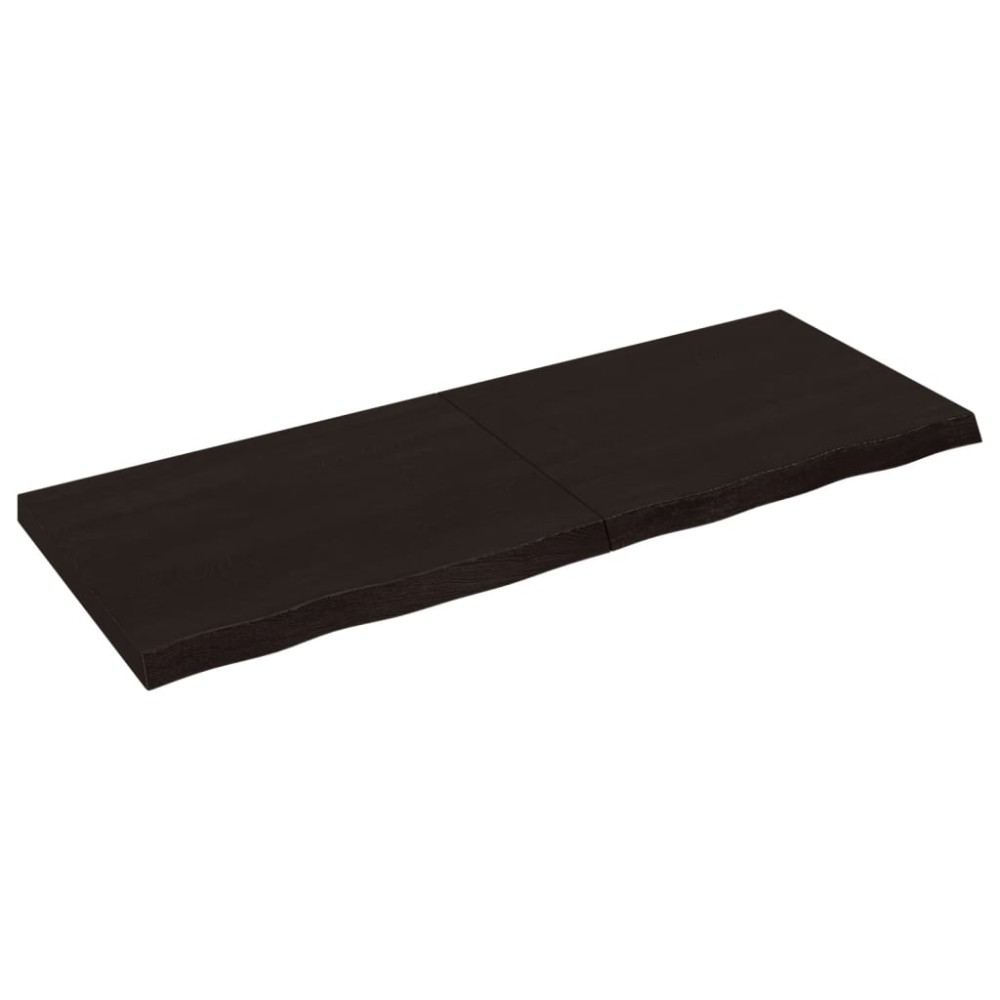 vidaXL Blat de baie, maro închis, 160x60x(2-6) cm, lemn masiv tratat