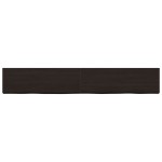 vidaXL Blat de baie, maro închis, 180x40x(2-4) cm, lemn masiv tratat vidaXL Blat de baie, maro închis, 180x40x(2-4) cm, lemn masiv tratat