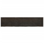 vidaXL Blat de baie, maro închis, 180x40x(2-4) cm, lemn masiv tratat vidaXL Blat de baie, maro închis, 180x40x(2-4) cm, lemn masiv tratat