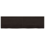 vidaXL Blat de baie, maro închis, 180x50x(2-4) cm, lemn masiv tratat vidaXL Blat de baie, maro închis, 180x50x(2-4) cm, lemn masiv tratat