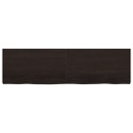vidaXL Blat de baie, maro închis, 180x50x(2-6) cm, lemn masiv tratat vidaXL Blat de baie, maro închis, 180x50x(2-6) cm, lemn masiv tratat