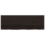 vidaXL Blat de baie, maro închis, 180x60x(2-4) cm, lemn masiv tratat vidaXL Blat de baie, maro închis, 180x60x(2-4) cm, lemn masiv tratat