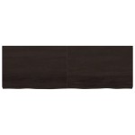 vidaXL Blat de baie, maro închis, 180x60x(2-6) cm, lemn masiv tratat