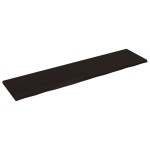 vidaXL Blat de baie, maro închis, 200x50x(2-4) cm, lemn masiv tratat vidaXL Blat de baie, maro închis, 200x50x(2-4) cm, lemn masiv tratat