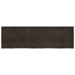 vidaXL Blat de baie, maro închis, 200x60x(2-4) cm, lemn masiv tratat