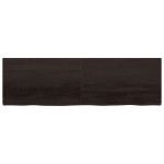 vidaXL Blat de baie, maro închis, 200x60x(2-6) cm, lemn masiv tratat vidaXL Blat de baie, maro închis, 200x60x(2-6) cm, lemn masiv tratat