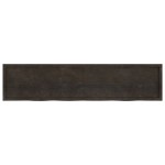 vidaXL Blat de baie, maro închis, 220x50x(2-6) cm, lemn masiv tratat vidaXL Blat de baie, maro închis, 220x50x(2-6) cm, lemn masiv tratat