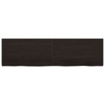 vidaXL Blat de baie, maro închis, 220x60x(2-4) cm, lemn masiv tratat vidaXL Blat de baie, maro închis, 220x60x(2-4) cm, lemn masiv tratat