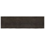 vidaXL Blat de baie, maro închis, 220x60x(2-4) cm, lemn masiv tratat vidaXL Blat de baie, maro închis, 220x60x(2-4) cm, lemn masiv tratat
