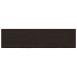 vidaXL Blat de baie, maro închis, 220x60x(2-6) cm, lemn masiv tratat vidaXL Blat de baie, maro închis, 220x60x(2-6) cm, lemn masiv tratat