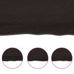 vidaXL Blat de baie, maro închis, 220x60x(2-6) cm, lemn masiv tratat vidaXL Blat de baie, maro închis, 220x60x(2-6) cm, lemn masiv tratat