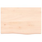 vidaXL Blat de masă, 60x40x(2-4) cm, lemn masiv de stejar netratat