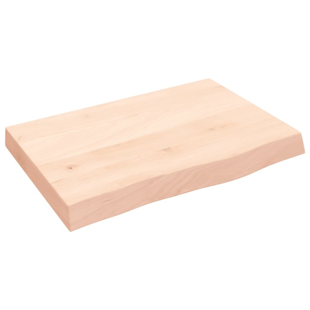 vidaXL Blat de masă, 60x40x(2-6) cm, lemn masiv de stejar netratat