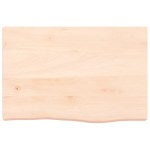 vidaXL Blat de masă, 60x40x(2-6) cm, lemn masiv de stejar netratat