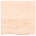 vidaXL Blat de masă, 60x60x(2-6) cm, lemn masiv de stejar netratat