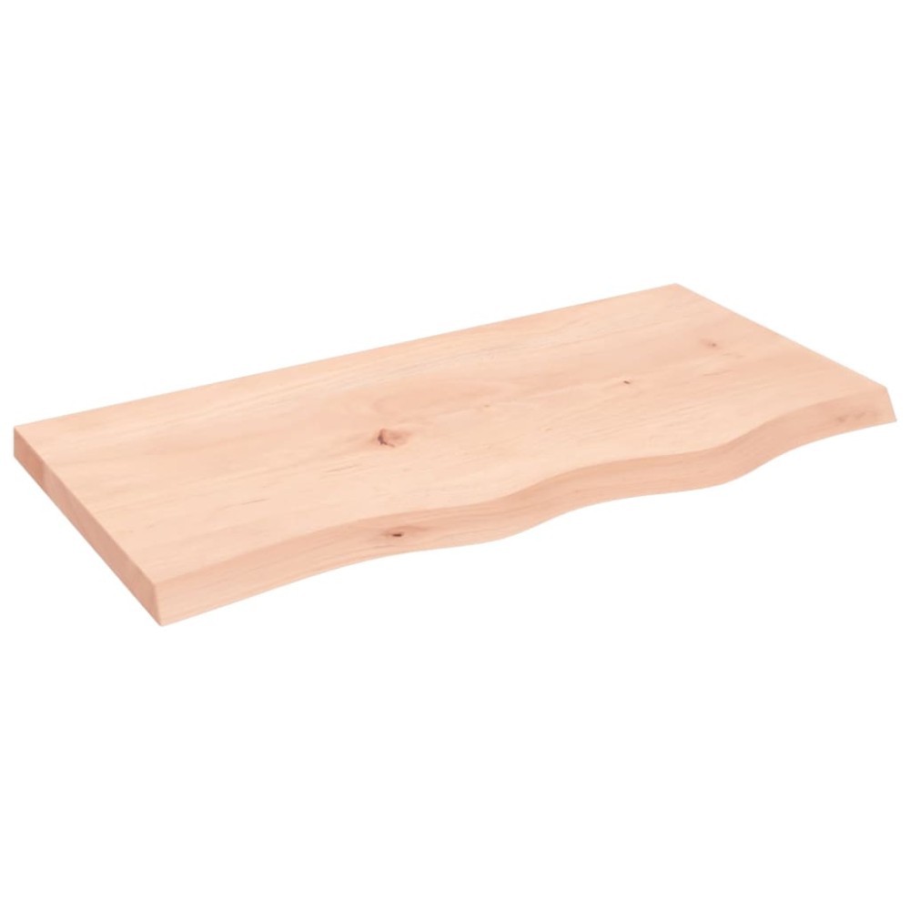 vidaXL Blat de masă, 80x40x(2-4) cm, lemn masiv de stejar netratat