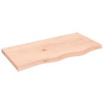 vidaXL Blat de masă, 80x40x(2-4) cm, lemn masiv de stejar netratat
