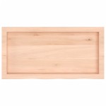 vidaXL Blat de masă, 80x40x(2-6) cm, lemn masiv de stejar netratat vidaXL Blat de masă, 80x40x(2-6) cm, lemn masiv de stejar netratat