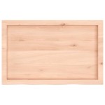 vidaXL Blat de masă, 80x50x(2-4) cm, lemn masiv de stejar netratat