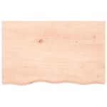 vidaXL Blat de masă, 80x50x(2-6) cm, lemn masiv de stejar netratat