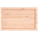 vidaXL Blat de masă, 80x50x(2-6) cm, lemn masiv de stejar netratat