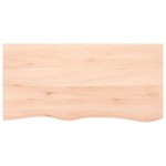 vidaXL Blat de masă, 100x50x(2-4) cm, lemn masiv de stejar netratat vidaXL Blat de masă, 100x50x(2-4) cm, lemn masiv de stejar netratat