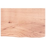 vidaXL Blat de masă maro deschis 60x40x2 cm, lemn masiv stejar tratat vidaXL Blat de masă maro deschis 60x40x2 cm, lemn masiv stejar tratat