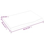 vidaXL Blat de masă maro deschis 60x40x2 cm, lemn masiv stejar tratat vidaXL Blat de masă maro deschis 60x40x2 cm, lemn masiv stejar tratat