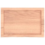 vidaXL Blat de masă maro 60x40x(2-4) cm, lemn masiv stejar tratat vidaXL Blat de masă maro 60x40x(2-4) cm, lemn masiv stejar tratat