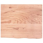 vidaXL Blat de masă maro deschis 60x50x2 cm, lemn masiv stejar tratat vidaXL Blat de masă maro deschis 60x50x2 cm, lemn masiv stejar tratat