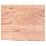 vidaXL Blat de masă maro 60x50x(2-4) cm, lemn masiv stejar tratat