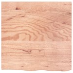vidaXL Blat de masă maro deschis 60x60x2 cm, lemn masiv stejar tratat