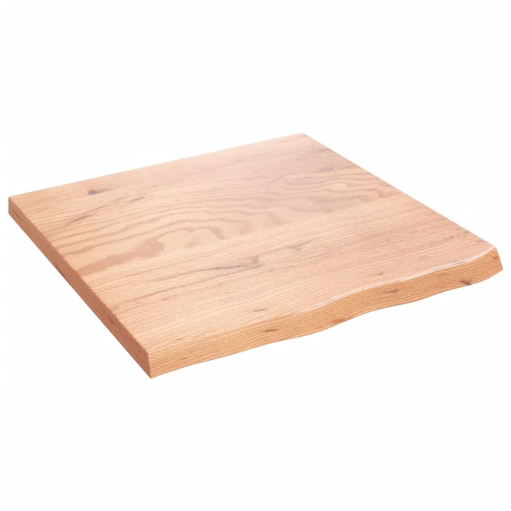 vidaXL Blat de masă maro 60x60x(2-4) cm, lemn masiv stejar tratat
