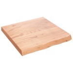 vidaXL Blat de masă maro 60x60x(2-6) cm, lemn masiv stejar tratat vidaXL Blat de masă maro 60x60x(2-6) cm, lemn masiv stejar tratat