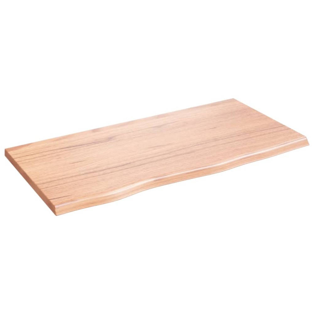 vidaXL Blat de masă maro deschis 80x40x2 cm, lemn masiv stejar tratat