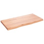 vidaXL Blat de masă maro 80x40x(2-4) cm, lemn masiv stejar tratat vidaXL Blat de masă maro 80x40x(2-4) cm, lemn masiv stejar tratat